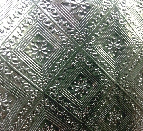 Aluminium foil with square pattern