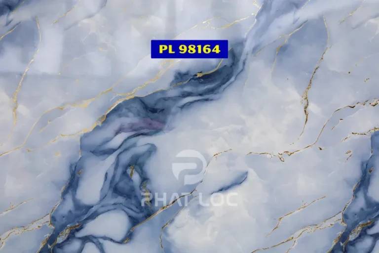 Mẫu 98164 – Vân marble xanh ánh kim: Sang trọng – Quyền lực – Cá tính