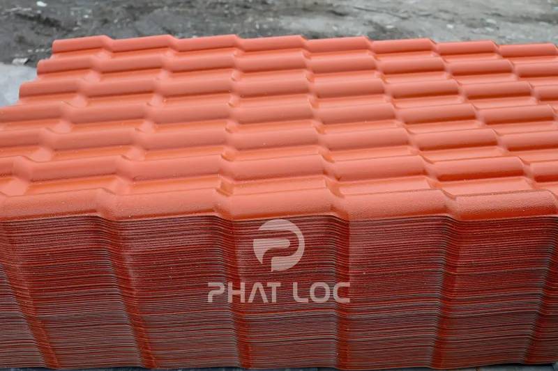 Ngói Nhựa Lợp Nhà PVC/ASA màu cam