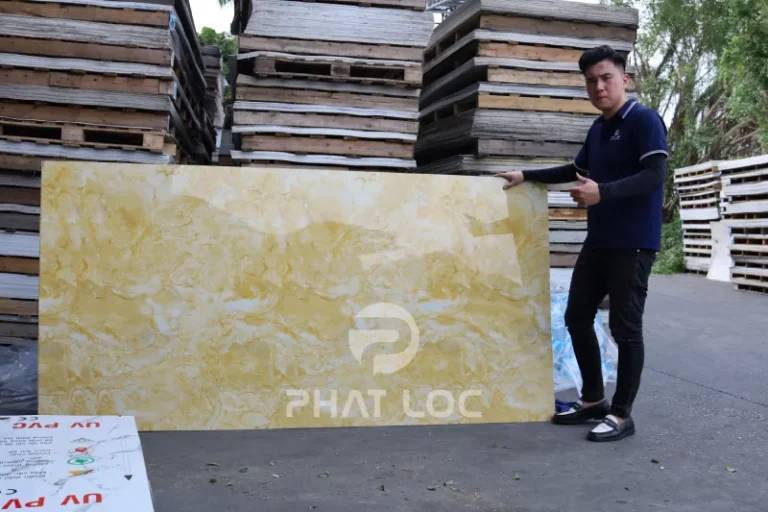 Tấm nhựa PVC giả đá Onyx vàng tự nhiên